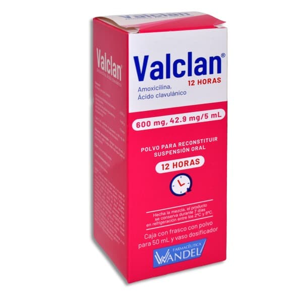Valclan 12h. Susp. Fco. 50 Ml. 600-42.90 Mg/5 Ml.
