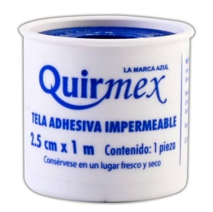 Tela Adhesiva Impermeable (quirmex) Carrete A: 2.5cm; L: 1m. C/1 Pza.