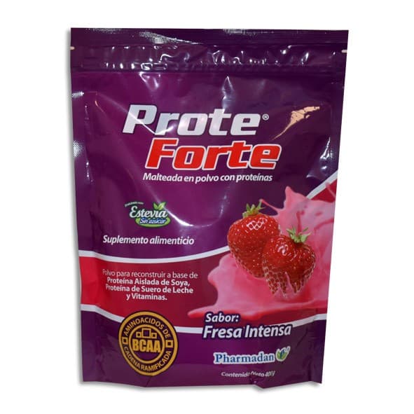 Prote Forte Polvo Sabor Fresa Bolsa C/400 G.