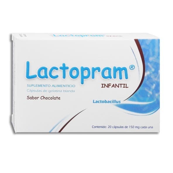 Lactopram Infantil Sabor Chocolate C/20 Caps. 150 Mg.