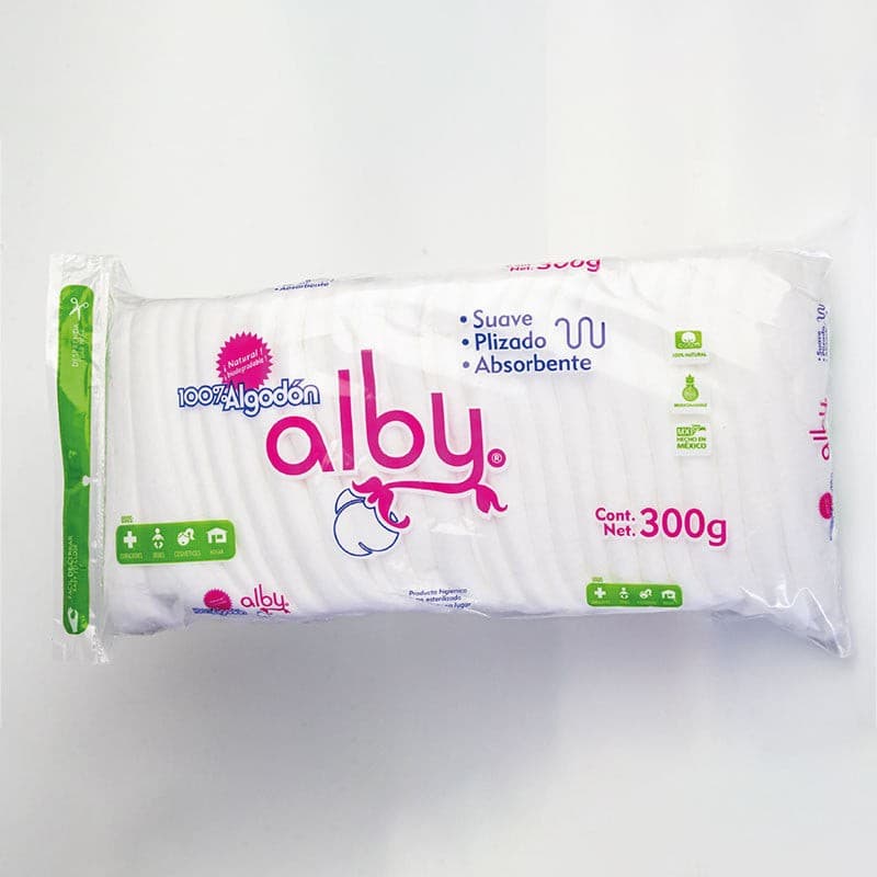 Algodón Absorbente Plisado (alby) Bolsa C/300 G.