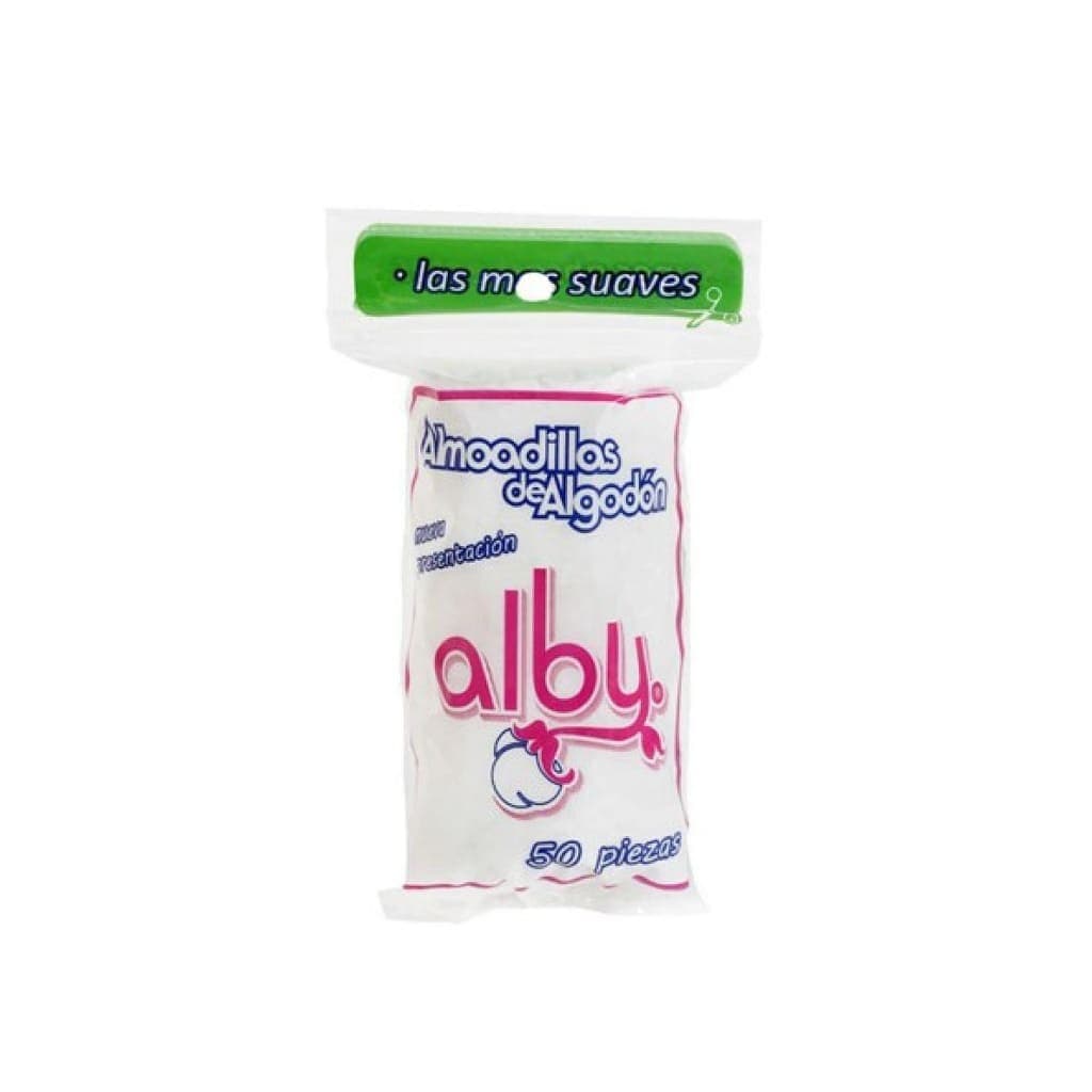 Almohadillas de Algodón (alby) Paq. C/50 Pzs.