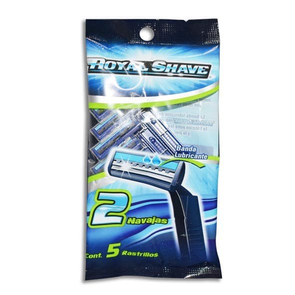 Rastrillo Hombre (royal Shave) C/2 Navajas Bolsa C/5 Pzs.