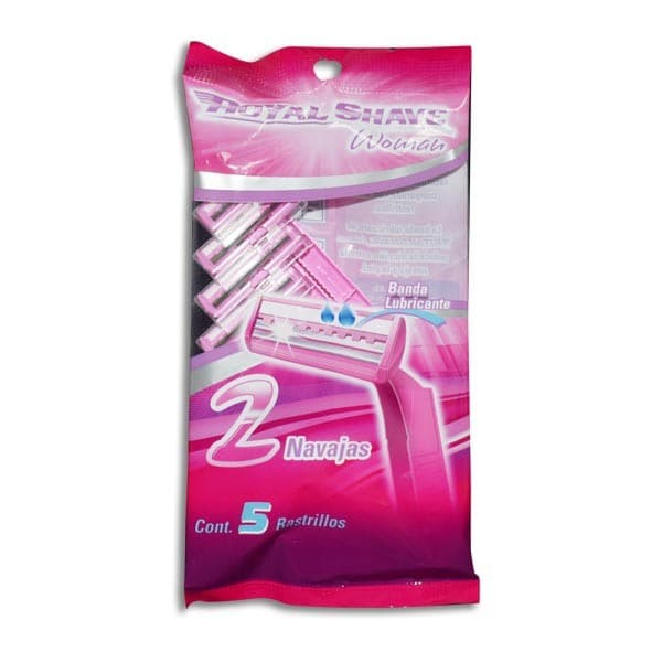 Rastrillo Mujer (royal Shave) C/2 Navajas Bolsa C/5 Pzs.