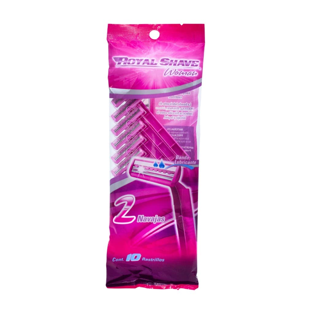 Rastrillo Mujer (royal Shave) C/2 Navajas Bolsa C/10 Pzs.