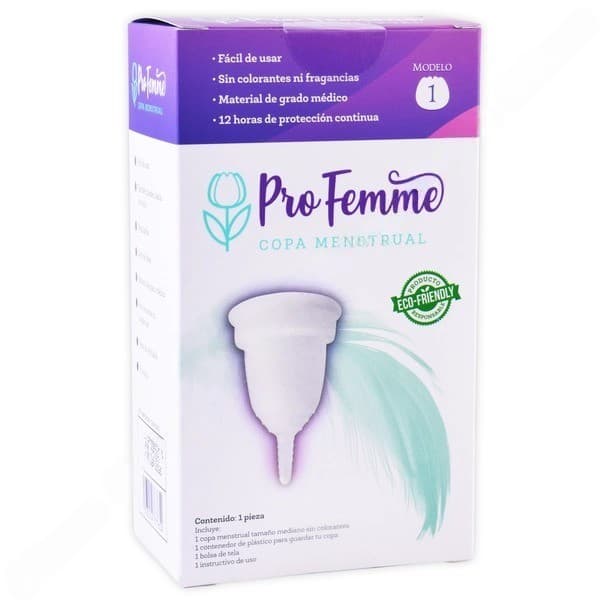 Profemme Modelo 1, Talla Mediana Capacidad 17 Ml. Cja. C/1 Pza.