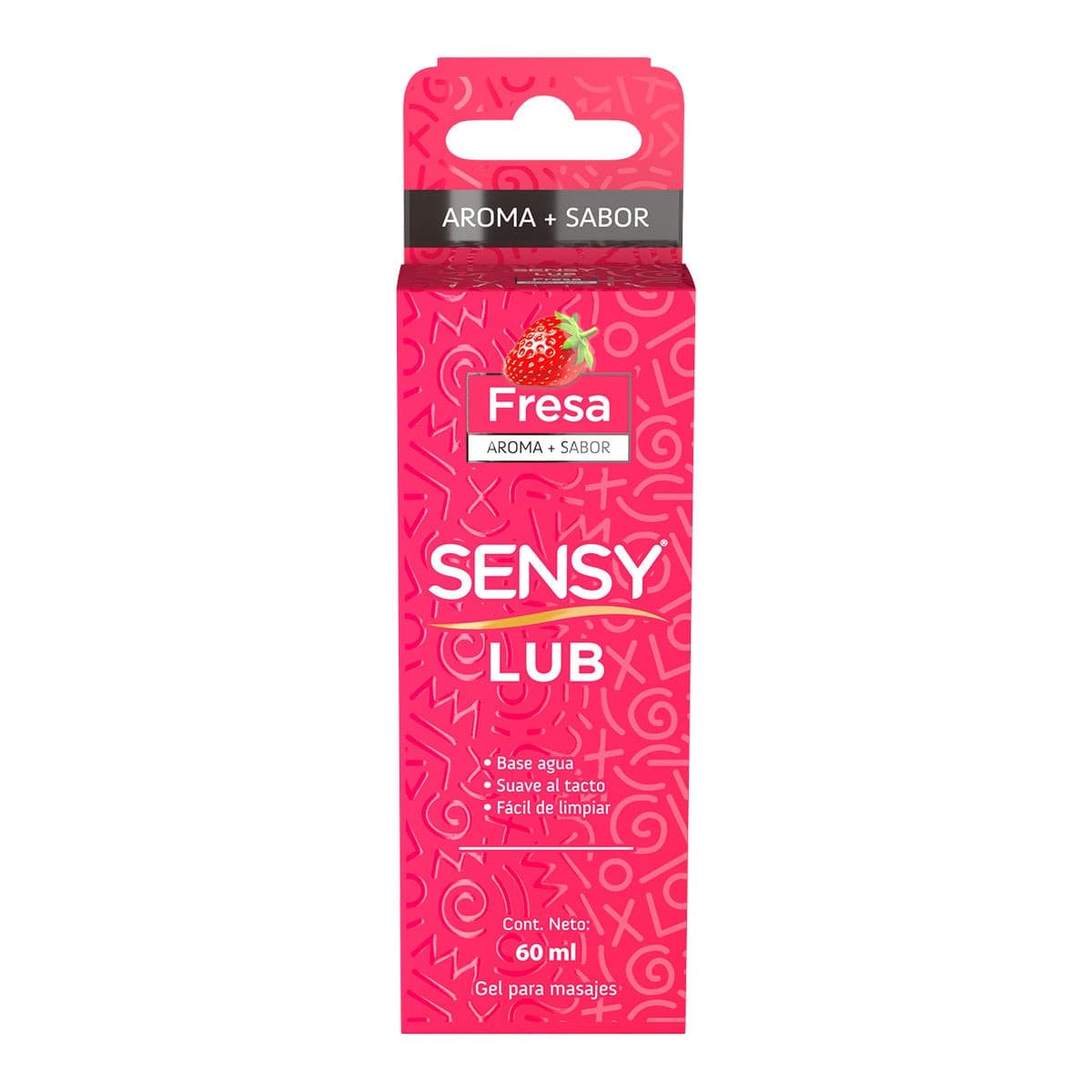 Sensy Lub Gel Sabor y Aroma Fresa Fco. 60 Ml.