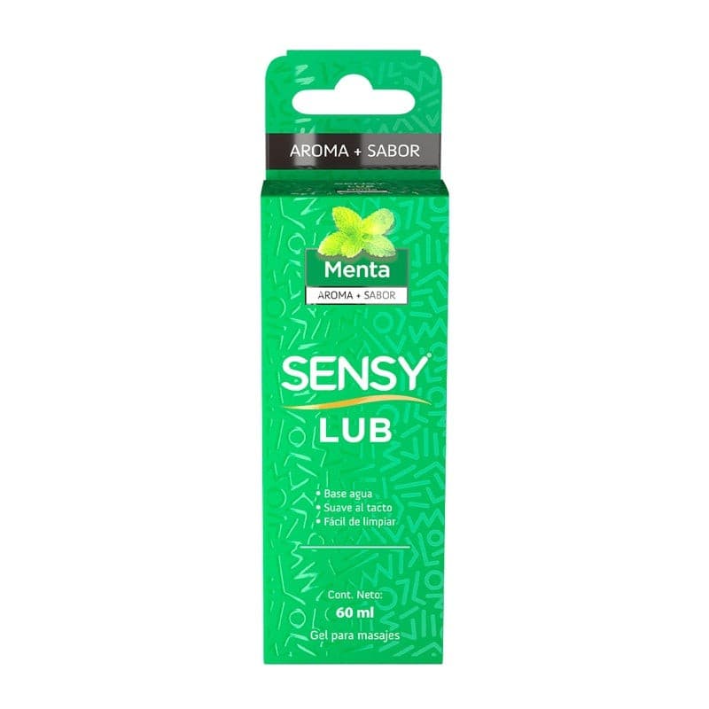 Sensy Lub Gel Sabor y Aroma Menta Fco. 60 Ml.
