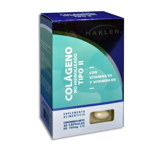 Colágeno No Hidrolizado Tipo Ii (maklen) C/30 Caps. 700 Mg.