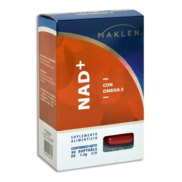 Nad+ con Omega 3 (maklen) C/30 Caps. 1.3 G.