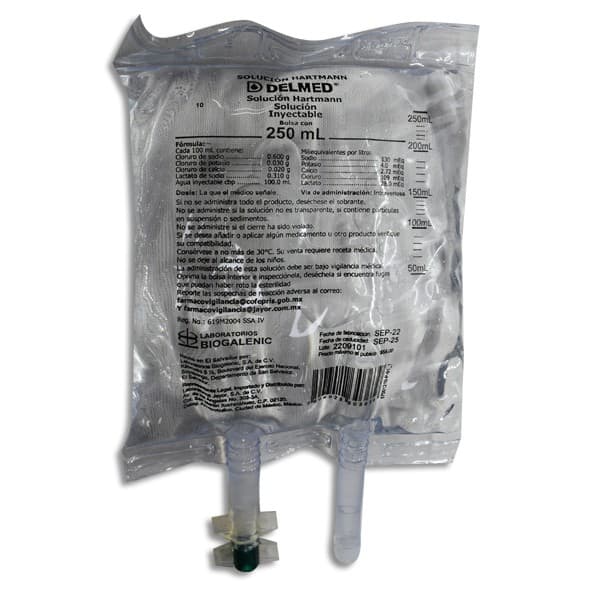 Solución Hartmann Delmed Sol. Iny. Bolsa 250 Ml.