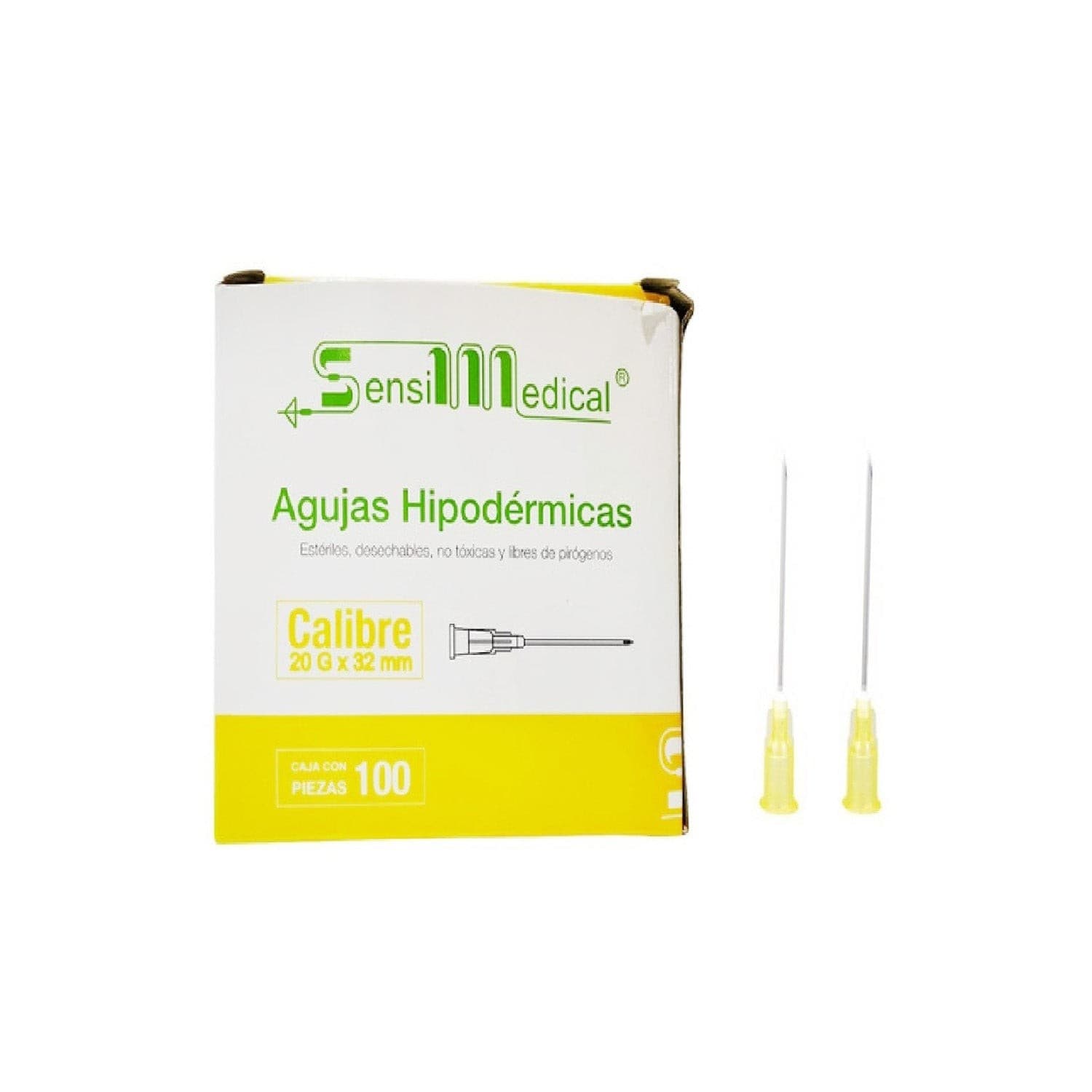 Aguja Hipodérmica (sensimedical) 20gx32mm. Cja. C/100 Pzs.