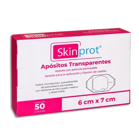 Apositos de Fijación Transparentes (skinprot) 6x7cm Cja. C/50 Pzs.
