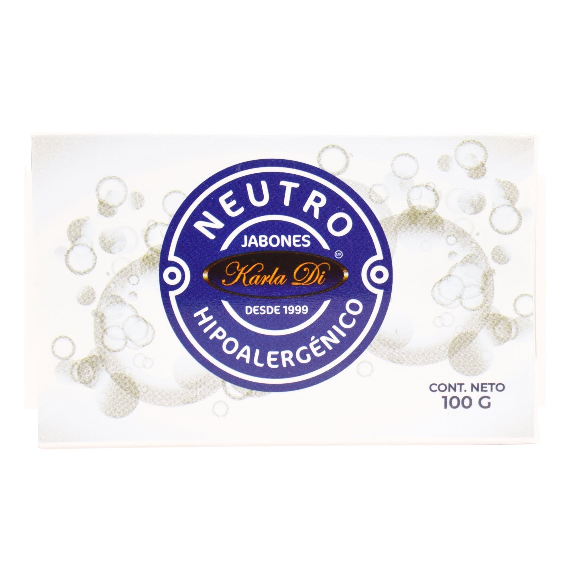 Jabón Neutro Hipoalergénico (karla Di) Barra C/100 G.