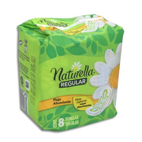 Naturella Regular Sin Alas/flujo Abundante C/8 Toallas.