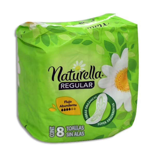 Naturella Regular con Alas/flujo Abundante C/8 Toallas.