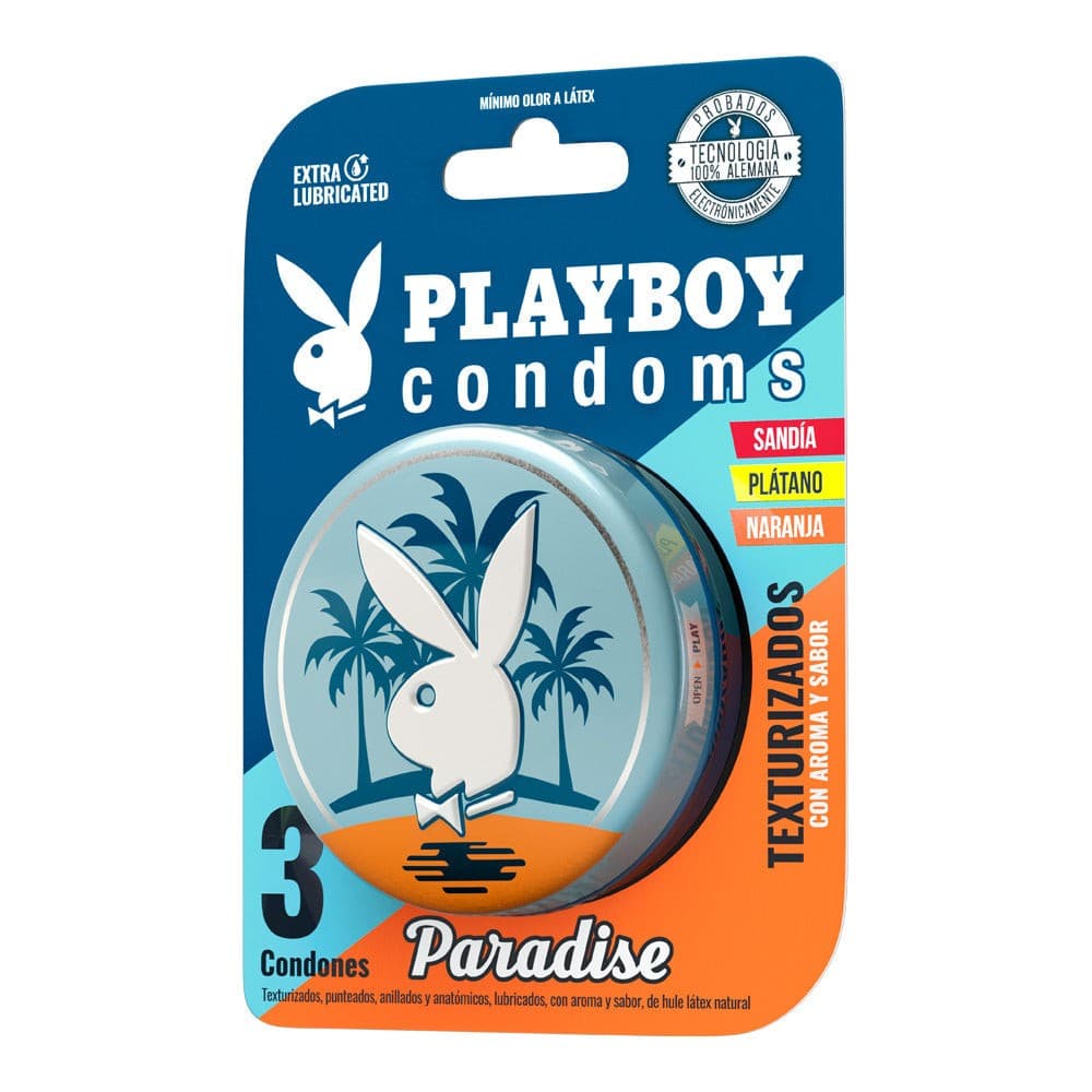 Playboy Paradise Mix Texturizados (sabs: Sa/pl/na) Blister C/3 Conds.