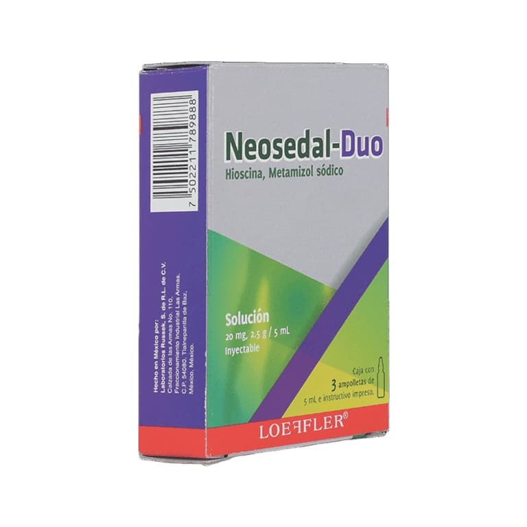 Neosedal-duo Sol. Iny. C/1 Ampta. 20 Mg-2.5 G/5 Ml.