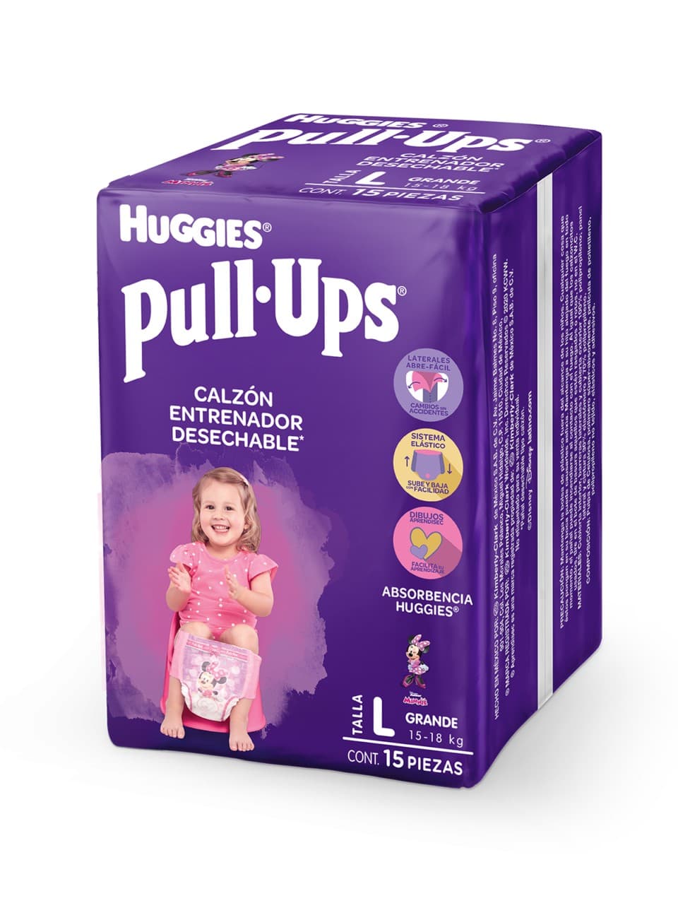 Huggies Pull-ups Niña Grande 15-18 Kg. C/15 Pzs.