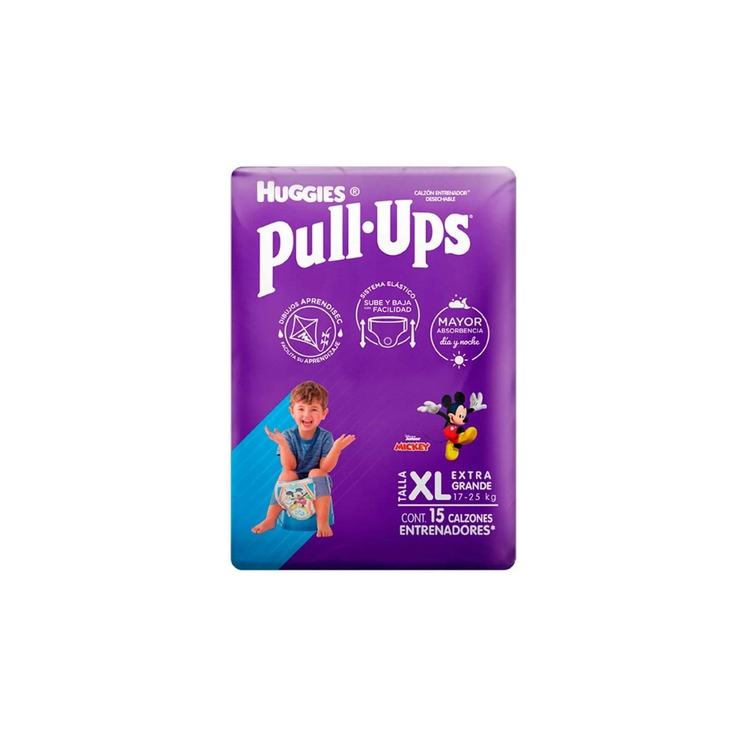 Huggies Pull-ups Niño Extra Grande 15-18 Kg. C/15 Pzs.