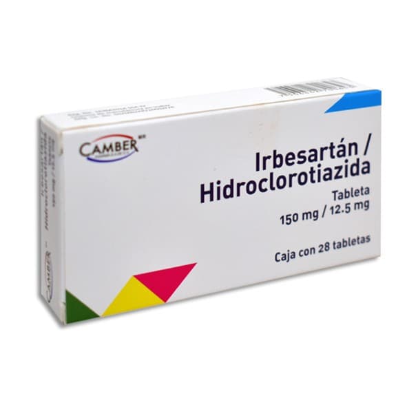Irbesartán/hidroclorotiazida (camber) C/28 Tabs. 150/12.5 Mg.