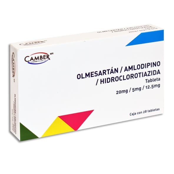 Olmesartán/amlodipino/hidroclorotiazida (camber) C/28 Tabs. 20/5/12.5 Mg.