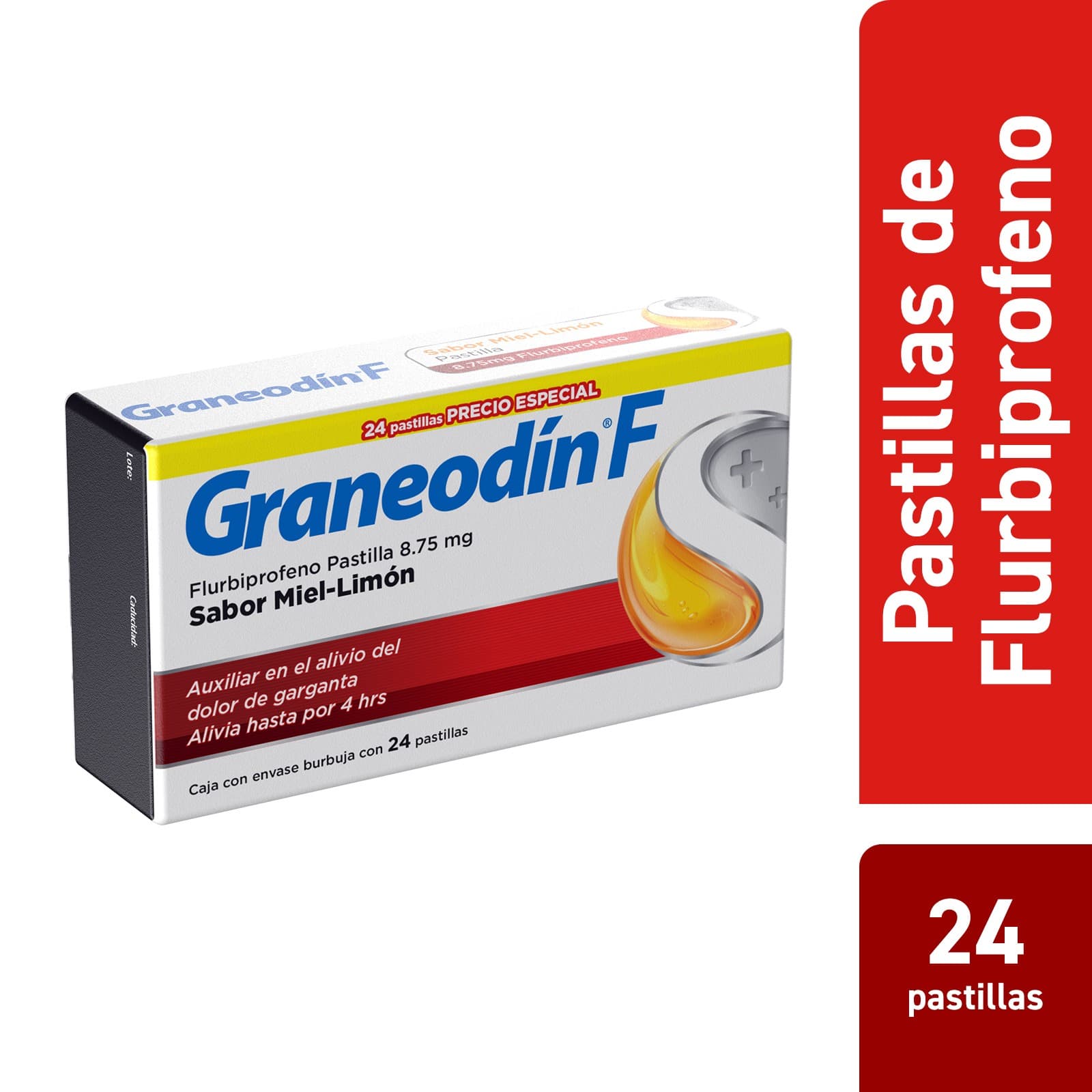 Graneodín F C/24 Pastillas Sab. Miel-limón 8.75 Mg