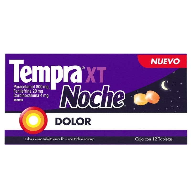 Tempra Xt Noche C/12 Tabs. 800/20/4 Mg.