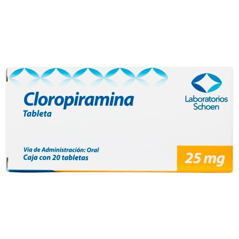 Cloropiramina (schoen) C/20 Tabs. 25 Mg.