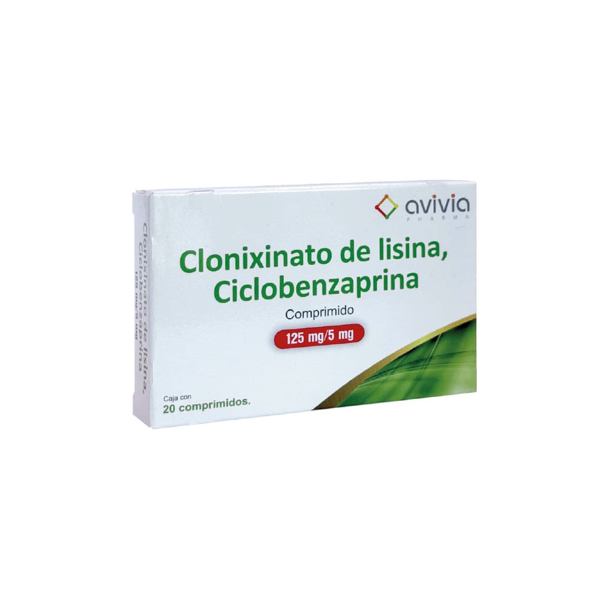 Clonixinato de Lisina/ciclobenzaprina (avivia) C/20 Comps. 125/5 Mg.