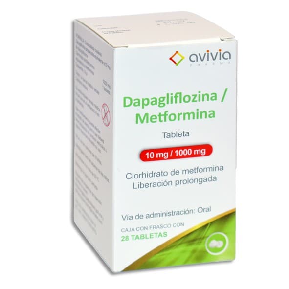 Dapagliflozina/metformina (avivia) C/28 Tabs. L.p. 10/1000 Mg.