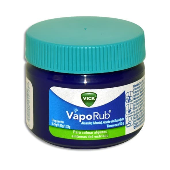 Vick Vaporub Ungüento Tarro C/ 50 G. 5.26/2.82/1.33 G.