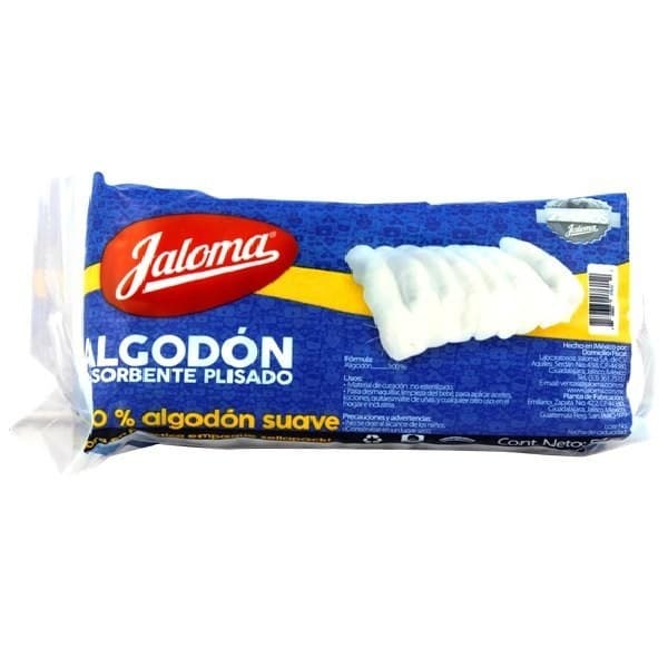 Algodon Absorbente Plisado (jaloma) Bolsa C/ 50 G.