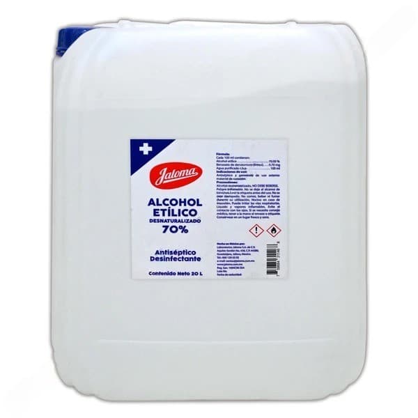 Alcohol Etílico Desnaturalizado (jaloma) 70% Bidón 20 L.
