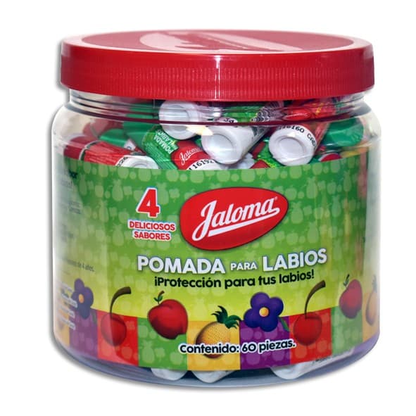 Pomada para Labios (jaloma) Vitrolero C/ 60 Pzs. 3 G.