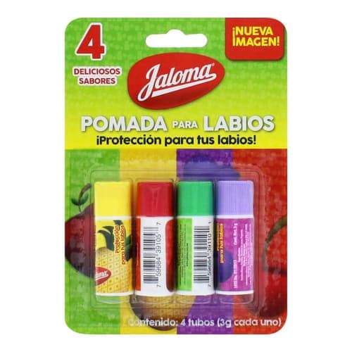 Pomada para Labios (jaloma) Blister C/4 Pzs. 3 G.