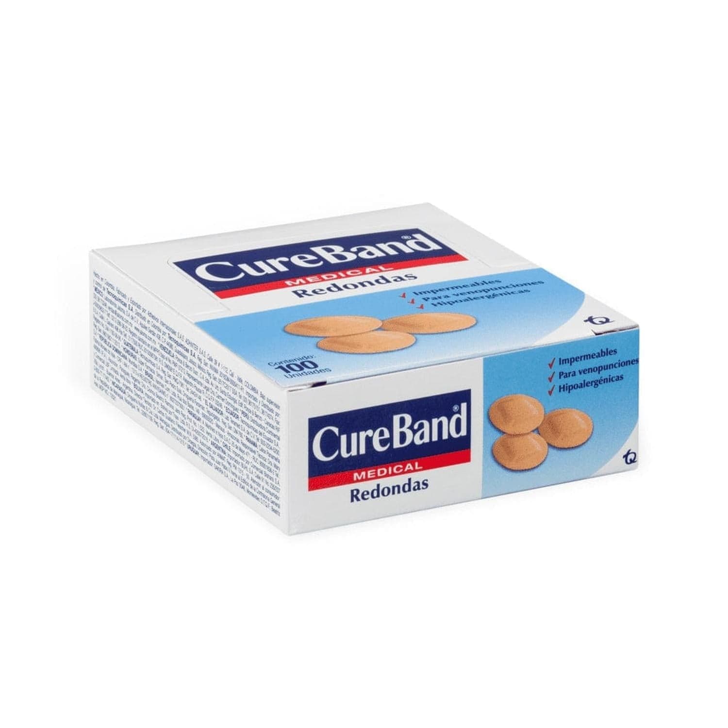 Cureband Venditas Redondas Col. Piel Cja. C/100 Pzs.