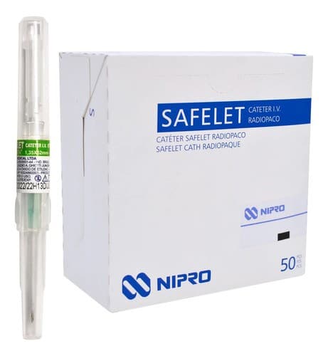 Safelet Catéter Iv Radiopaco 18gx1-1/4" (32mm) Verde C/1 Pza.