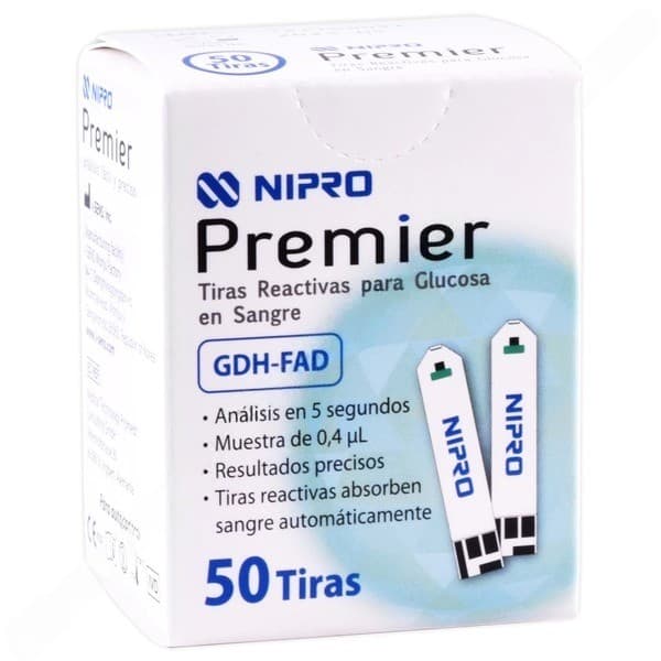 Nipro Premier Tiras Reactivas P/glucosa C/50 Pzs.